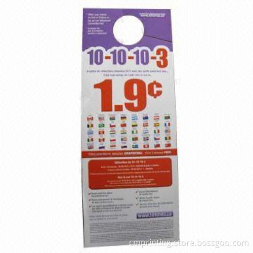 Door hangers printing, full-color, art paper, die-cutting